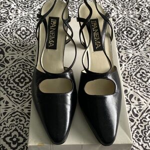 Vintage Ipanema Black Elegant Heels Size 9 M